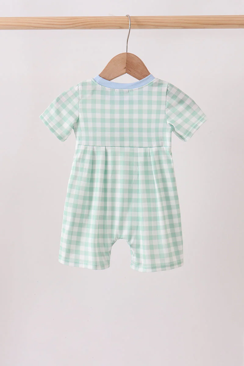 Green Golf Embroidered Romper - Image 5