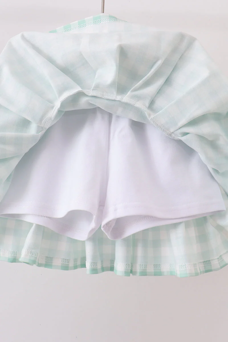 Green Golf Embroidered Skorts Set - Image 3