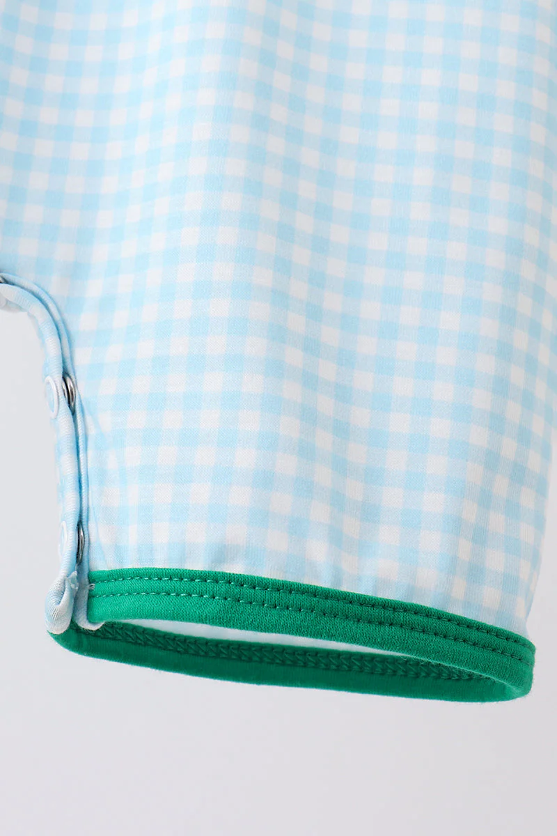 Green grid pocket romper - Image 3