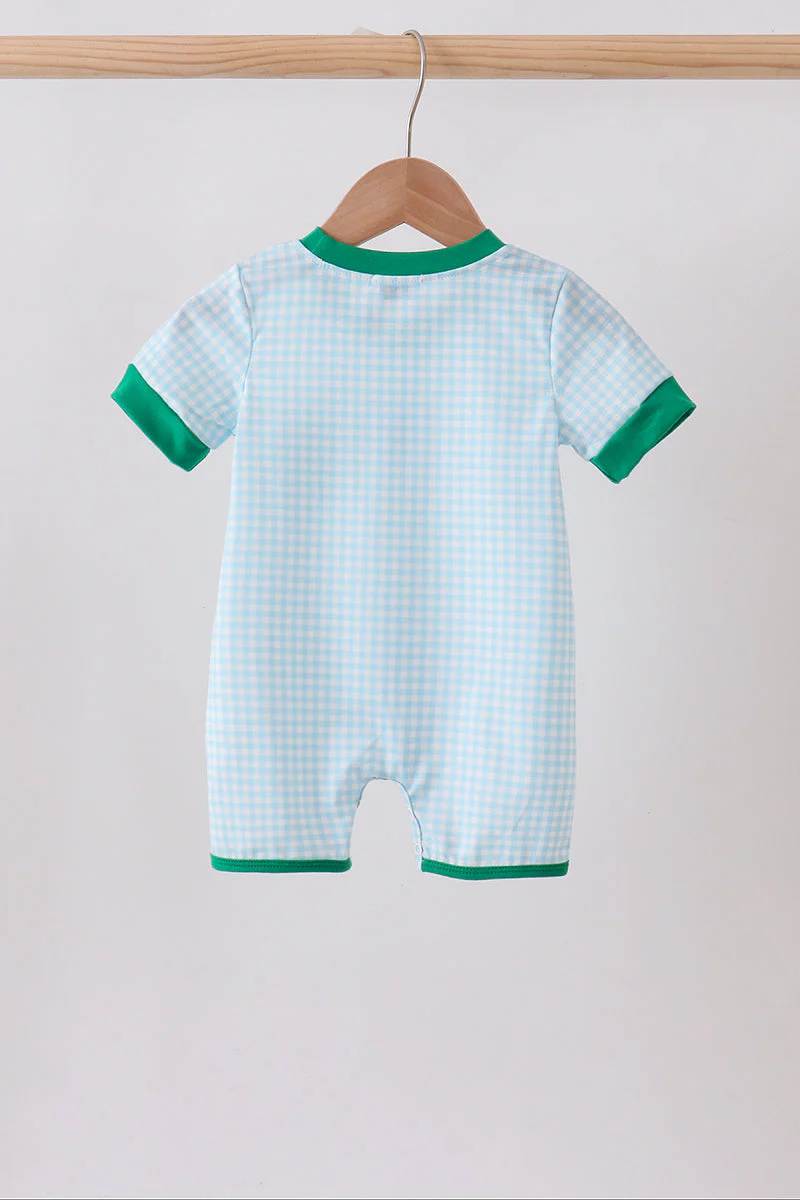 Green grid pocket romper - Image 5
