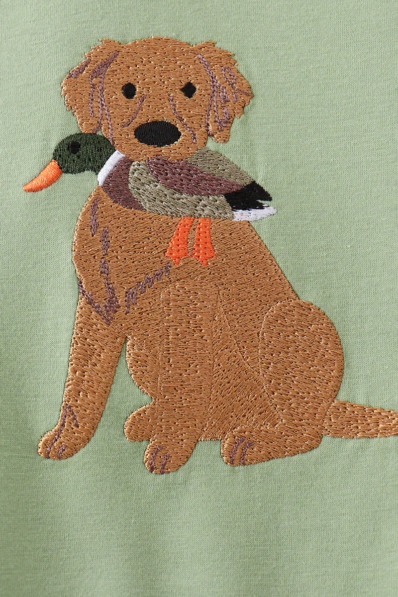 Green Hunting Print Romper - Image 5