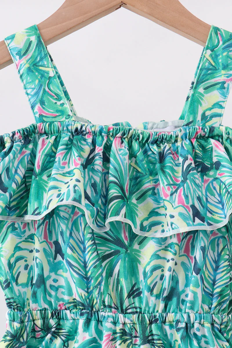 Green Lily Floral Jumpsuit - Image 2