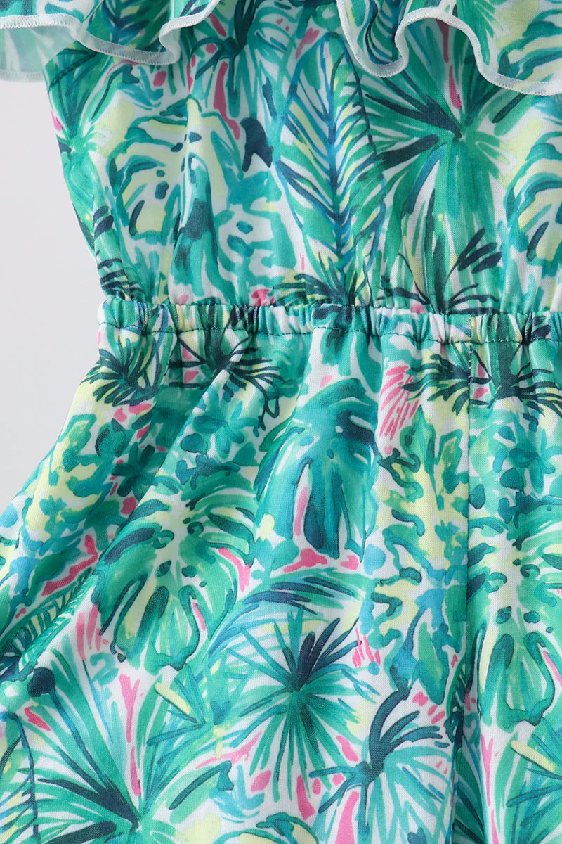 Green Lily Floral Jumpsuit - Image 3