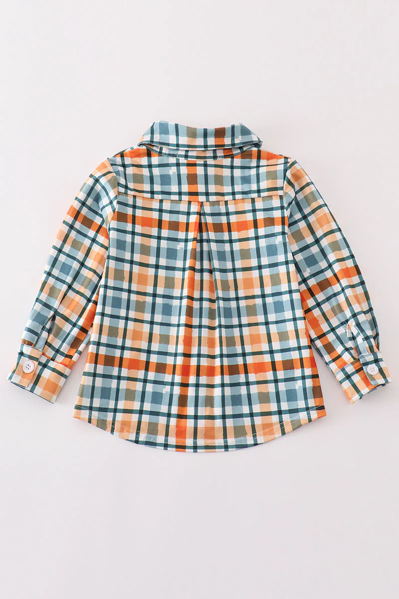 Green plaid dad&me button down shirt - Image 7