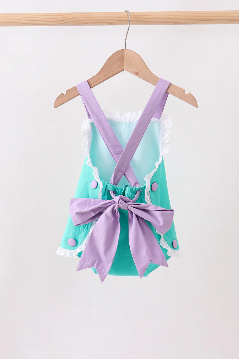 Green ribbon ruffle bow bubble - Image 4