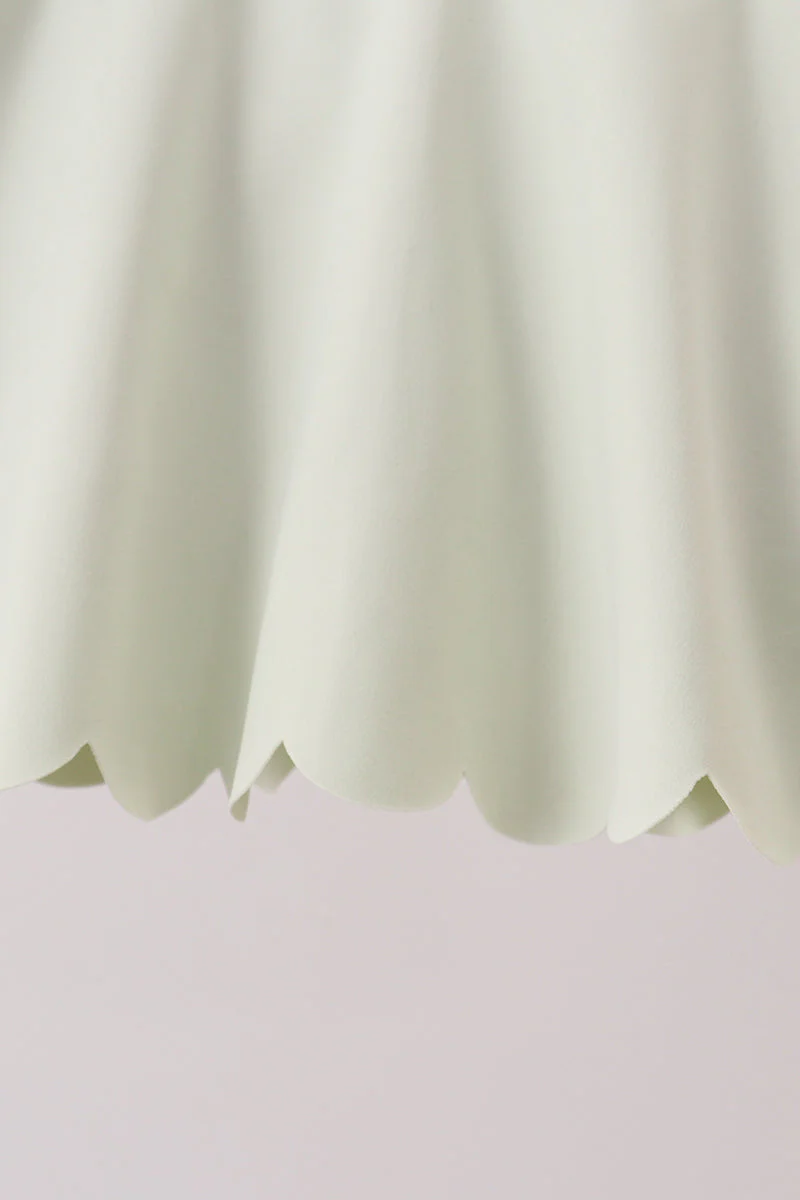 Green Scalloped Yoga Skorts Set - Image 3
