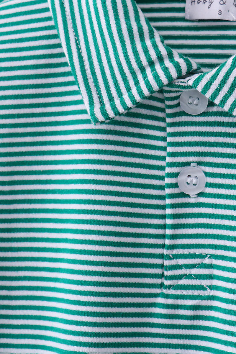 Green Stripe Polo Set - Image 2
