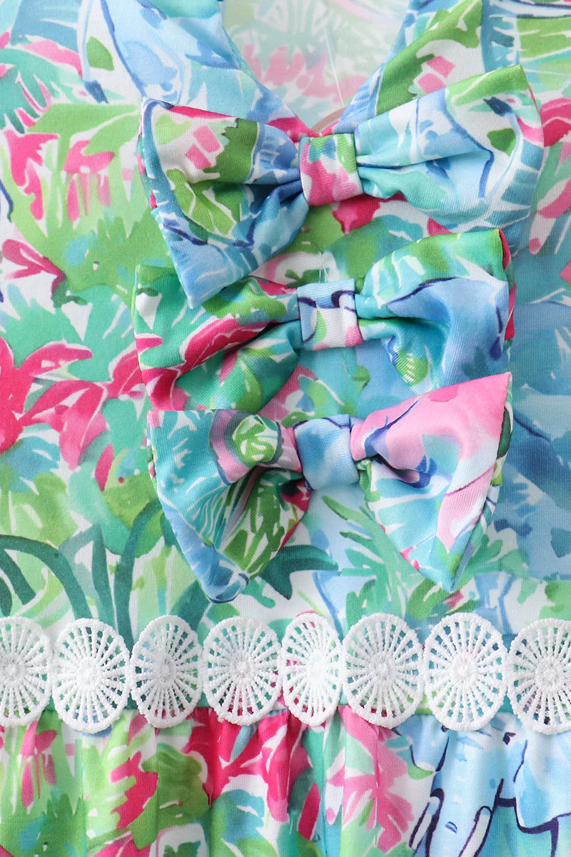 Green tropical garden dress - Image 2