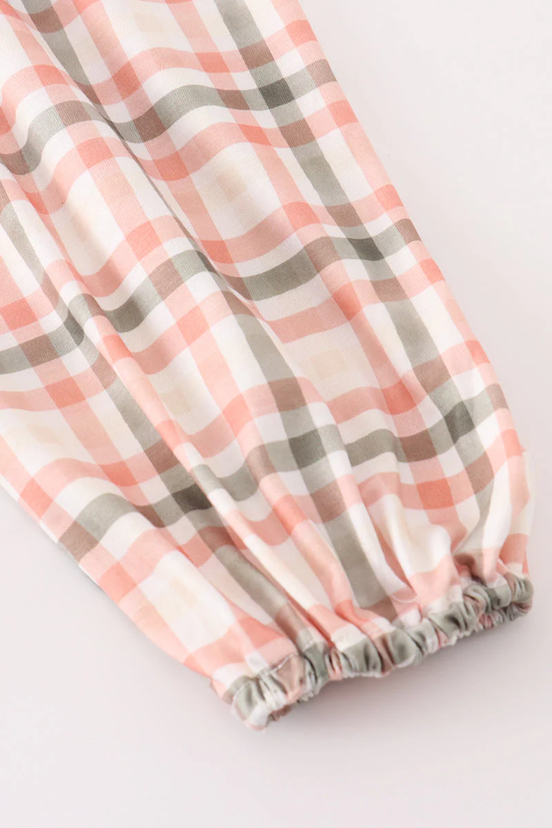 Green watercolor plaid mom&me dress - Image 4