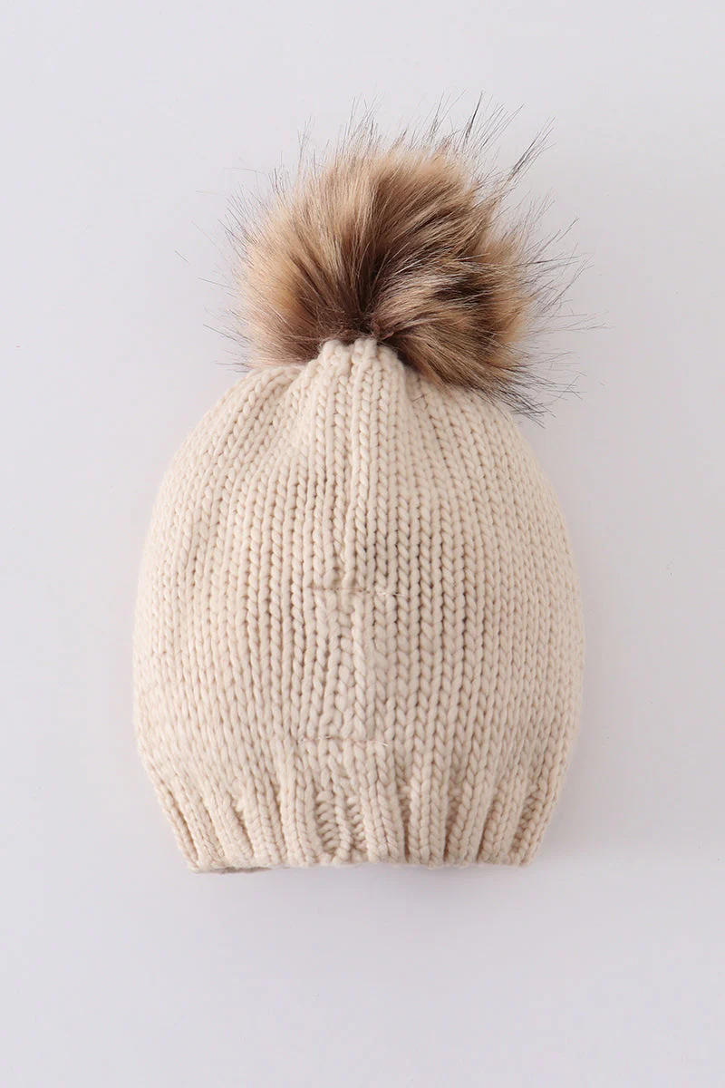 Hand embroidered pom pom beanie hat mommy&me - Image 7