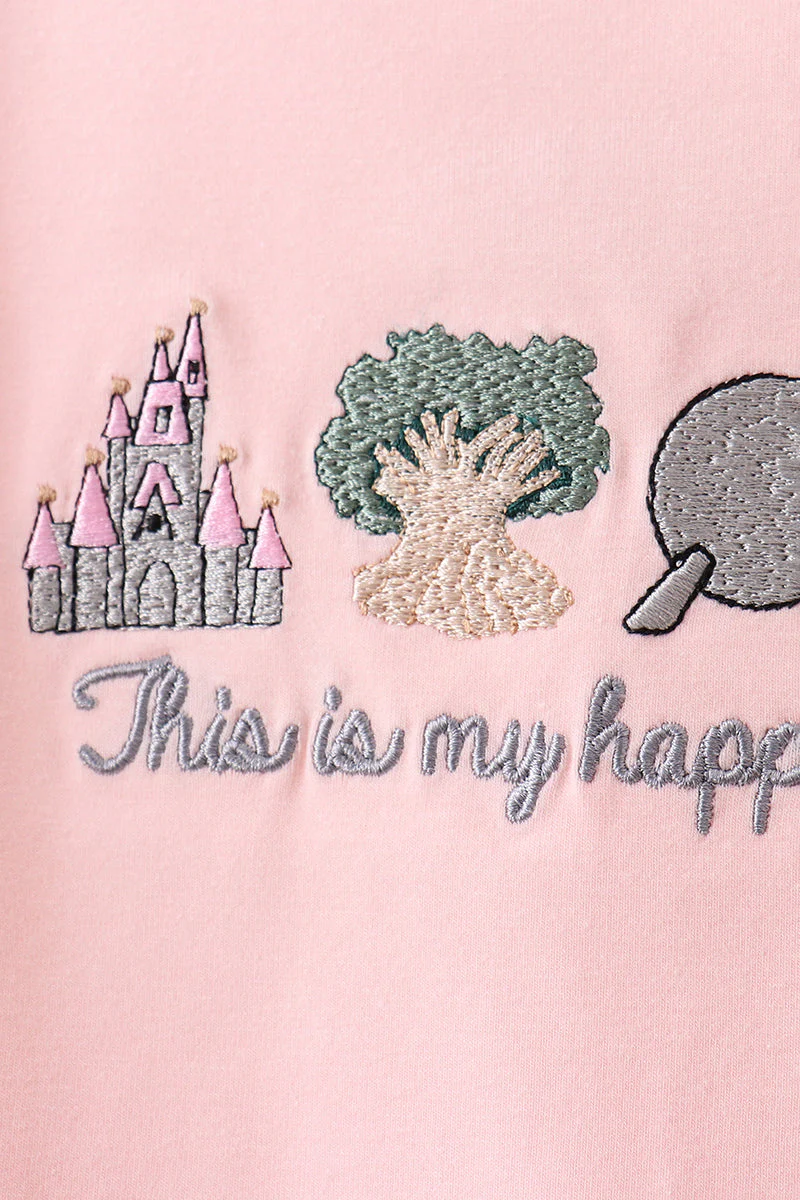 Happy Place Embroidered Skorts Set - Image 3