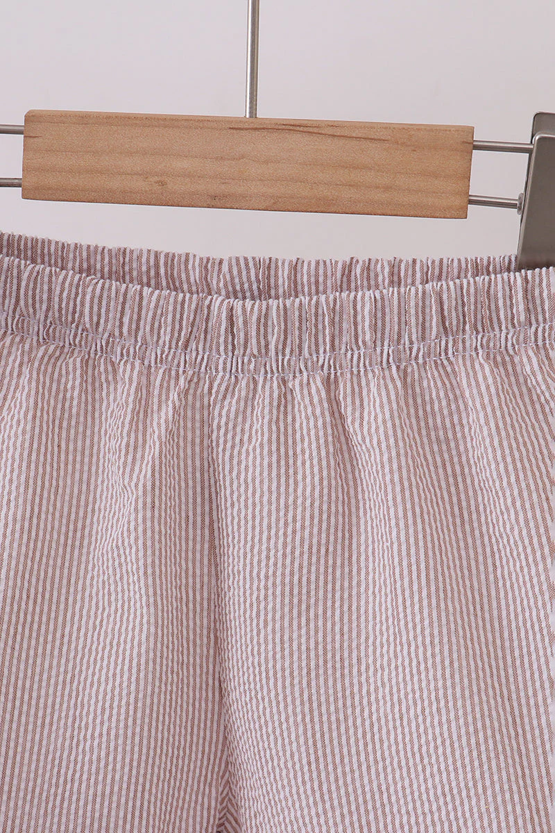 Ivory shell embroidery ruffle shorts set - Image 5