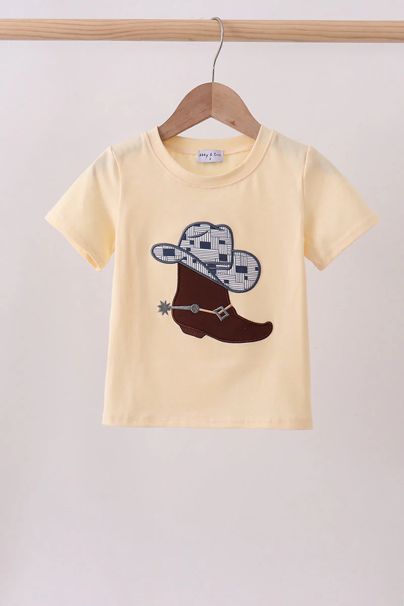 Khak boot applique top