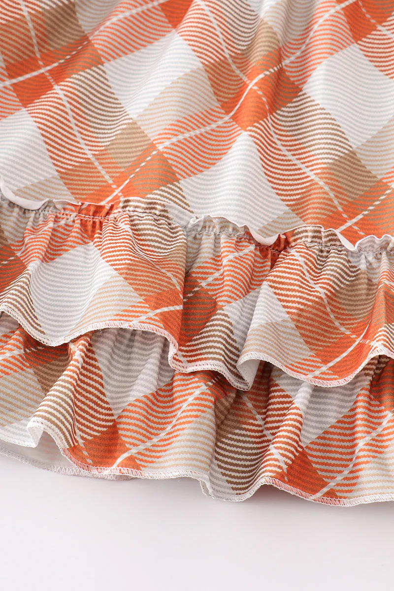 Khaki gingham mom&me dress - Image 4