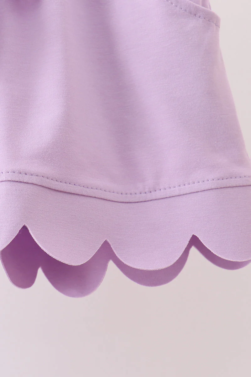 Lavender scalloped mom&me shorts set - Image 6