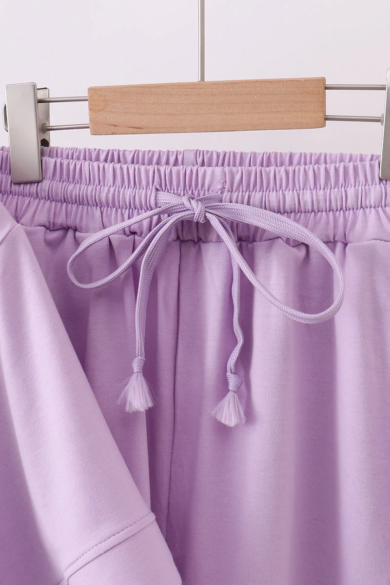 Lavender scalloped mom&me shorts set - Image 8