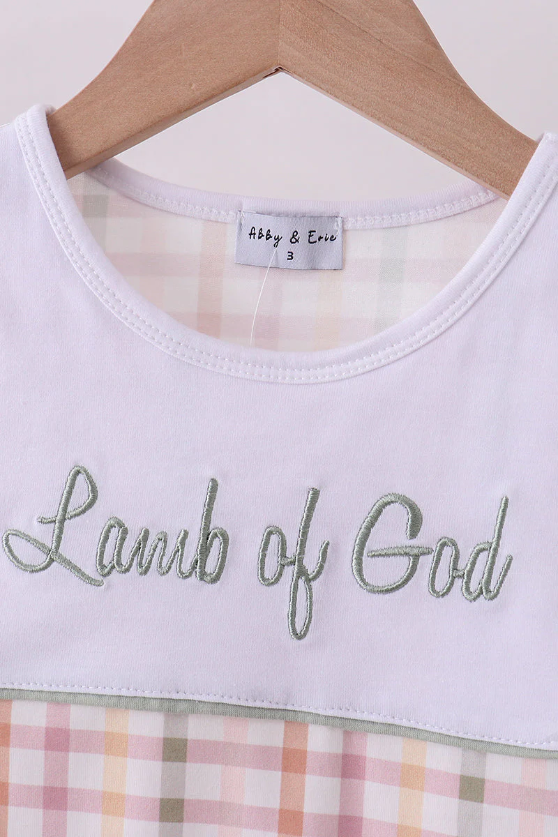Lawb of god applique plaid shorts set - Image 2