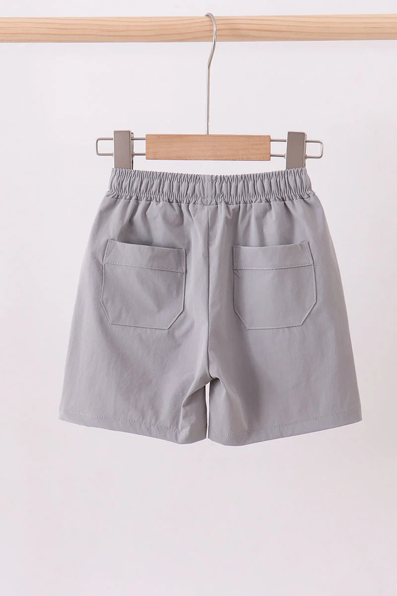 Light grey pocket performance shorts - Image 5