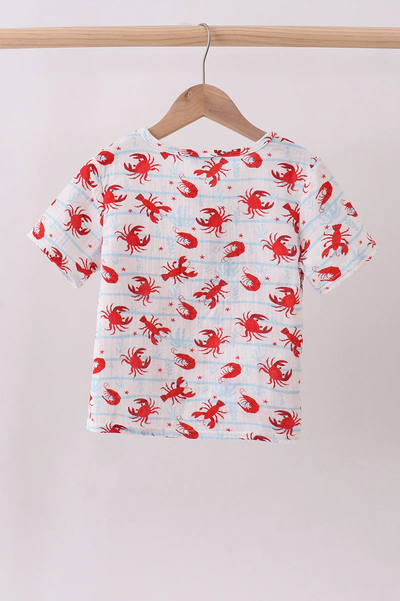 Lobster print muslin top - Image 5