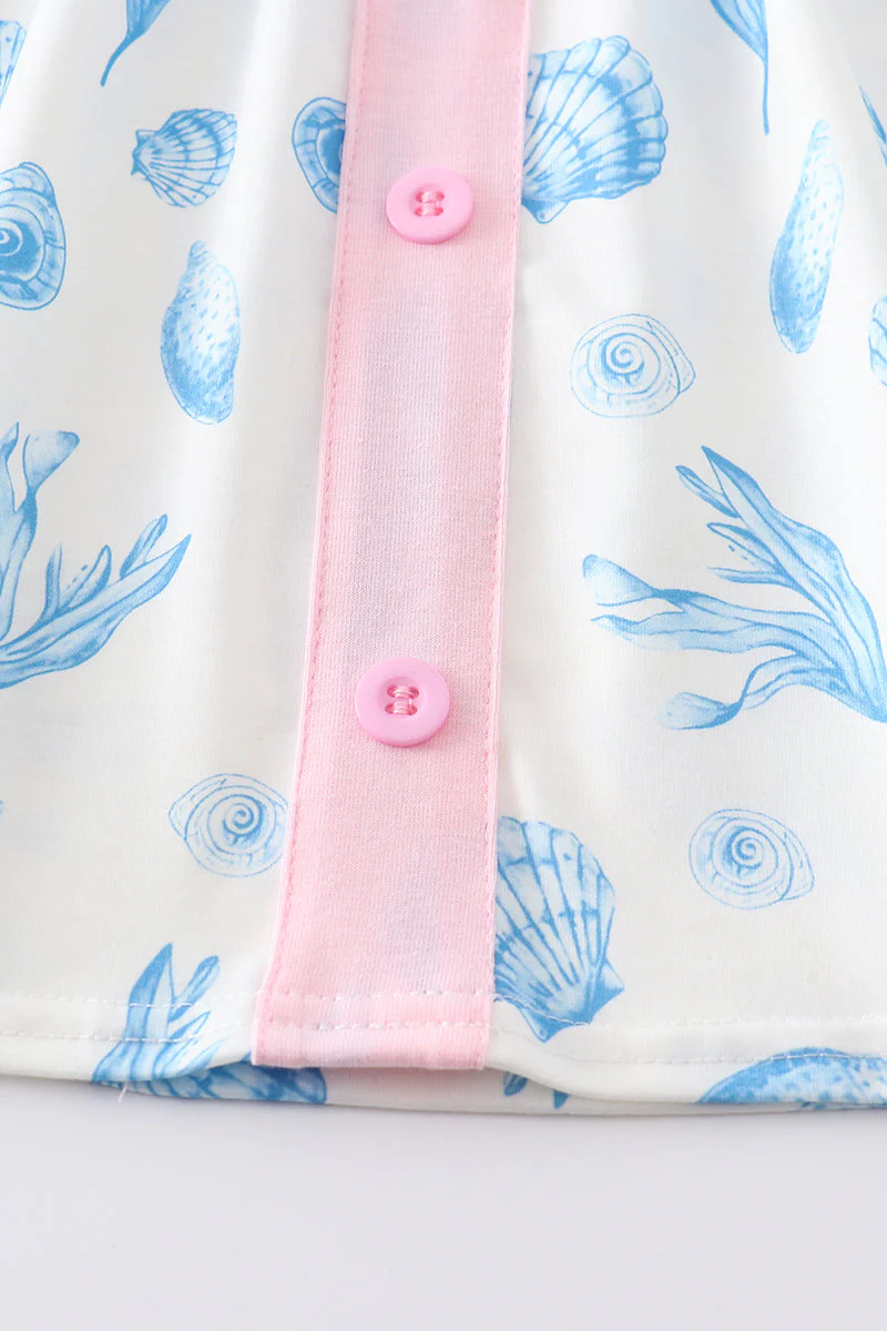 Marine creature print dress mom & me - Image 12