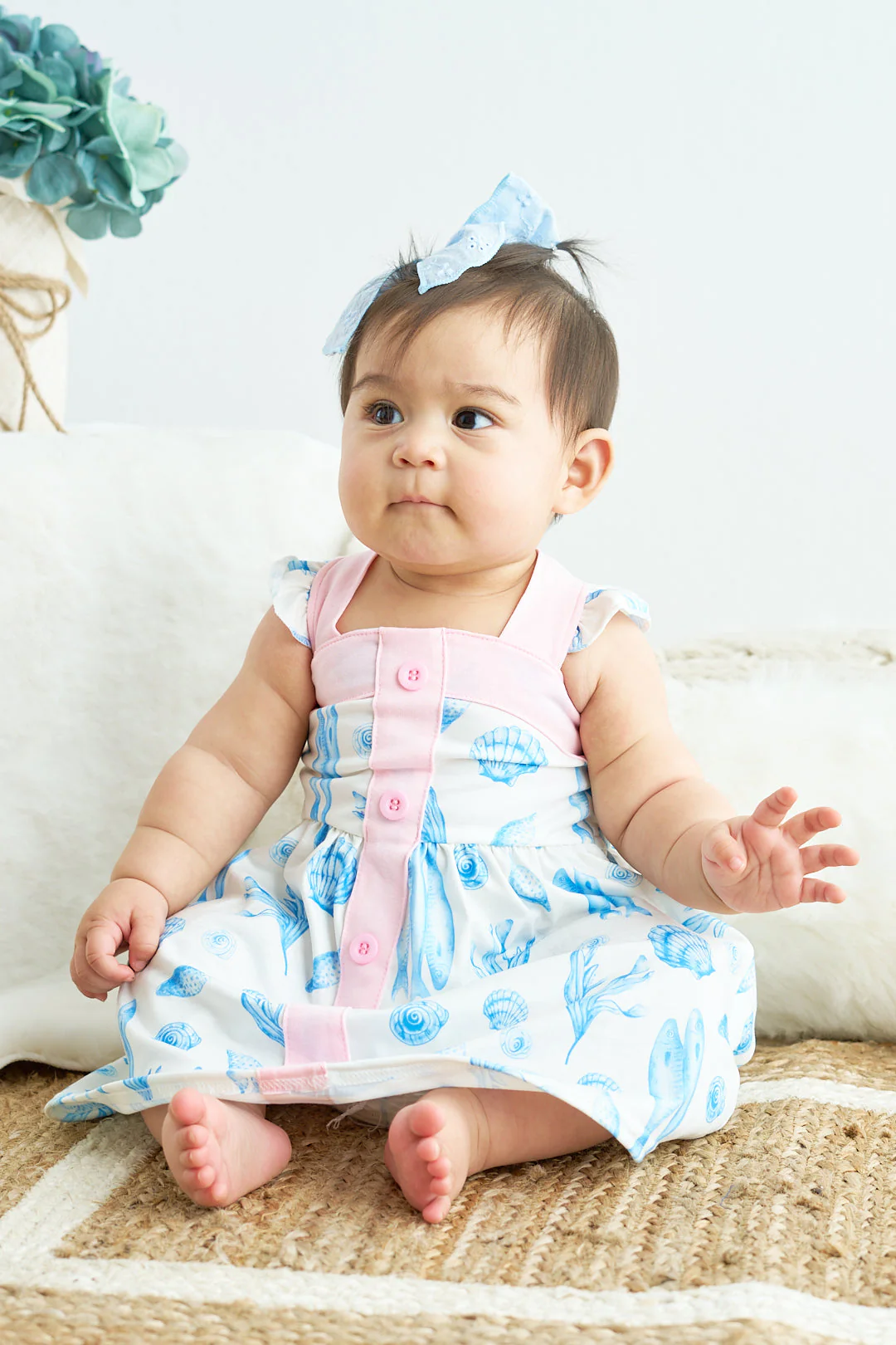 Marine creature print dress mom & me - Image 3