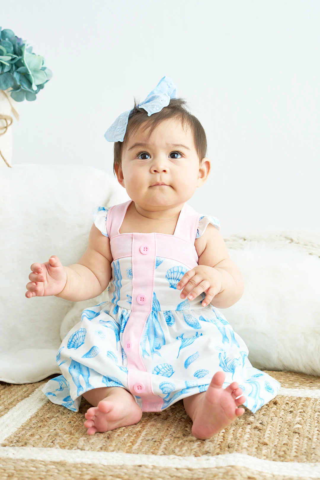 Marine creature print dress mom & me - Image 4