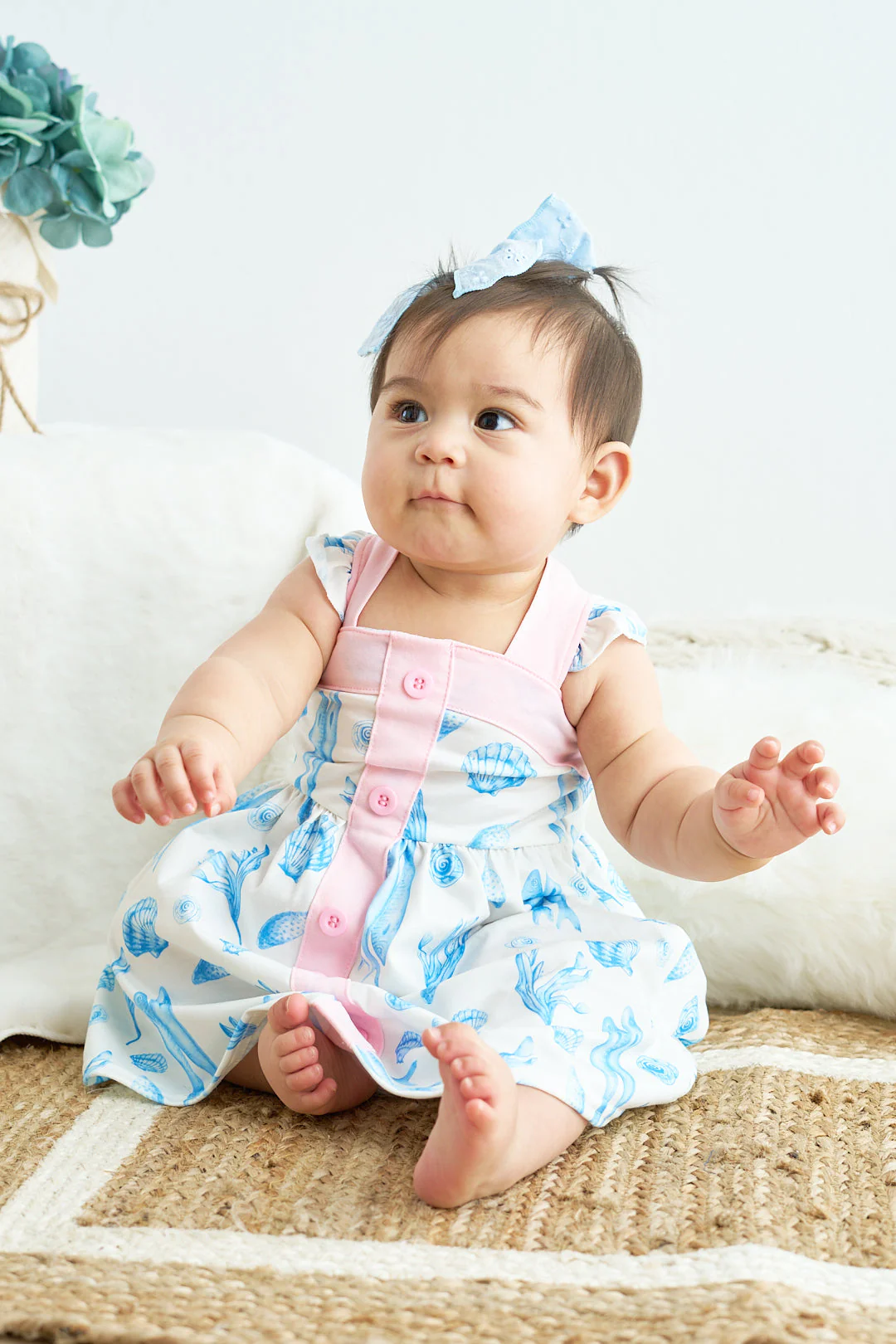 Marine creature print dress mom & me - Image 5