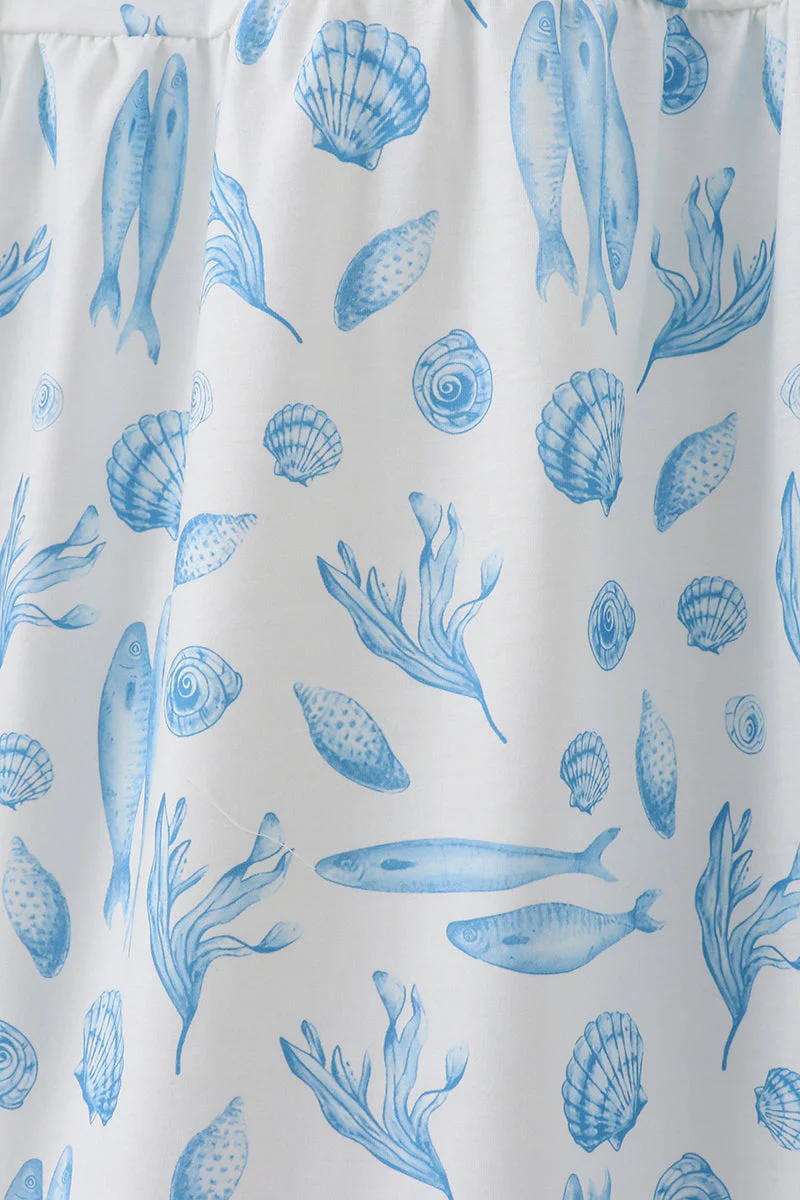 Marine creature print dress mom & me - Image 7
