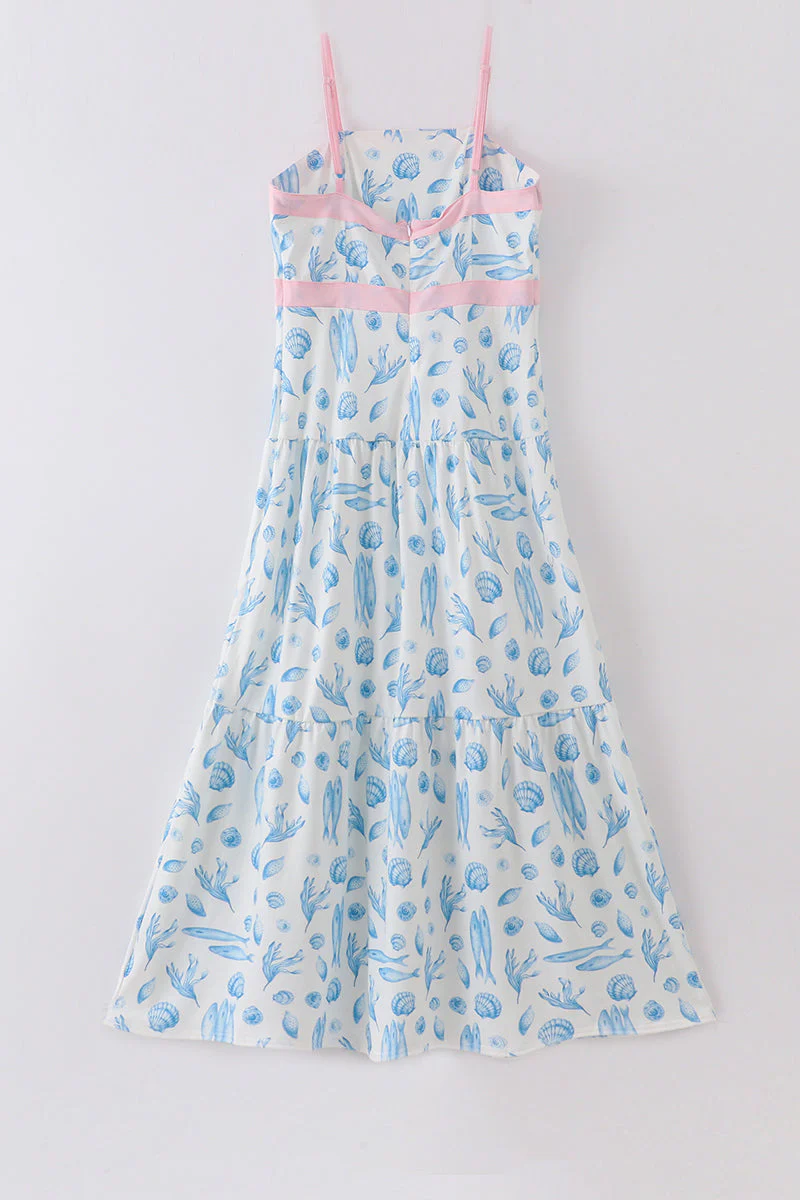 Marine creature print dress mom & me - Image 8