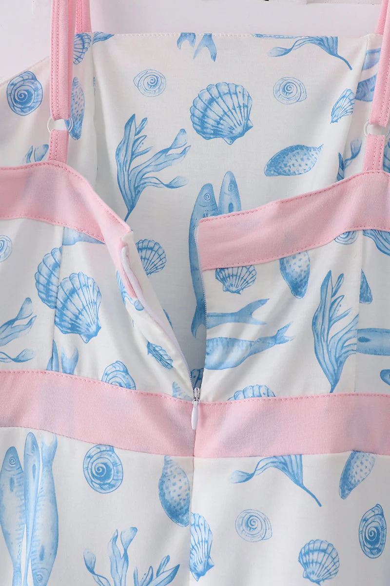 Marine creature print dress mom & me - Image 9