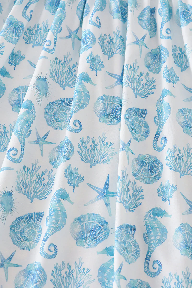 Marine creature print woman dress - Image 3