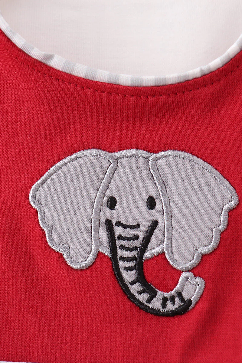 Maroon Alabama Elephant Applique Jon Jon - Image 2