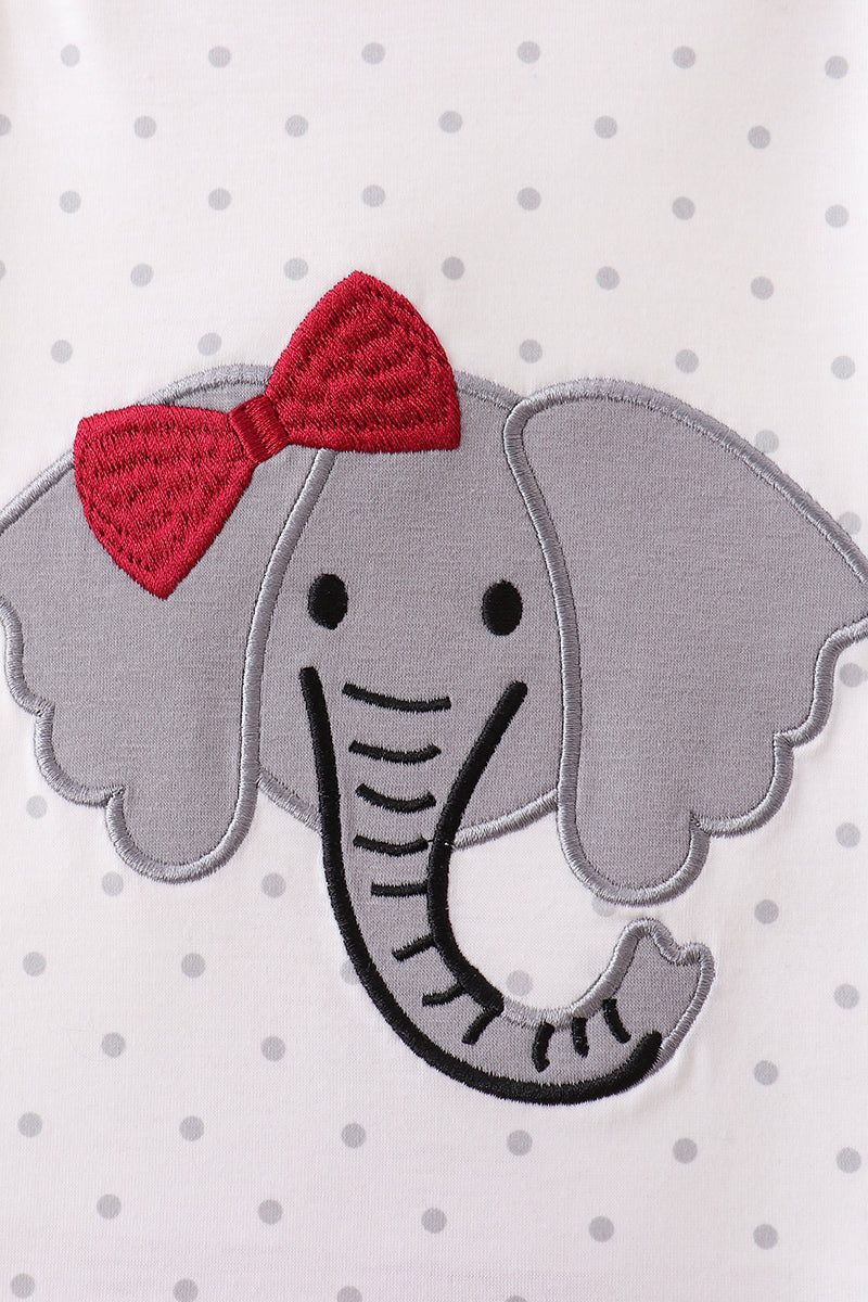 Maroon Alabama Elephant Applique Set - Image 2
