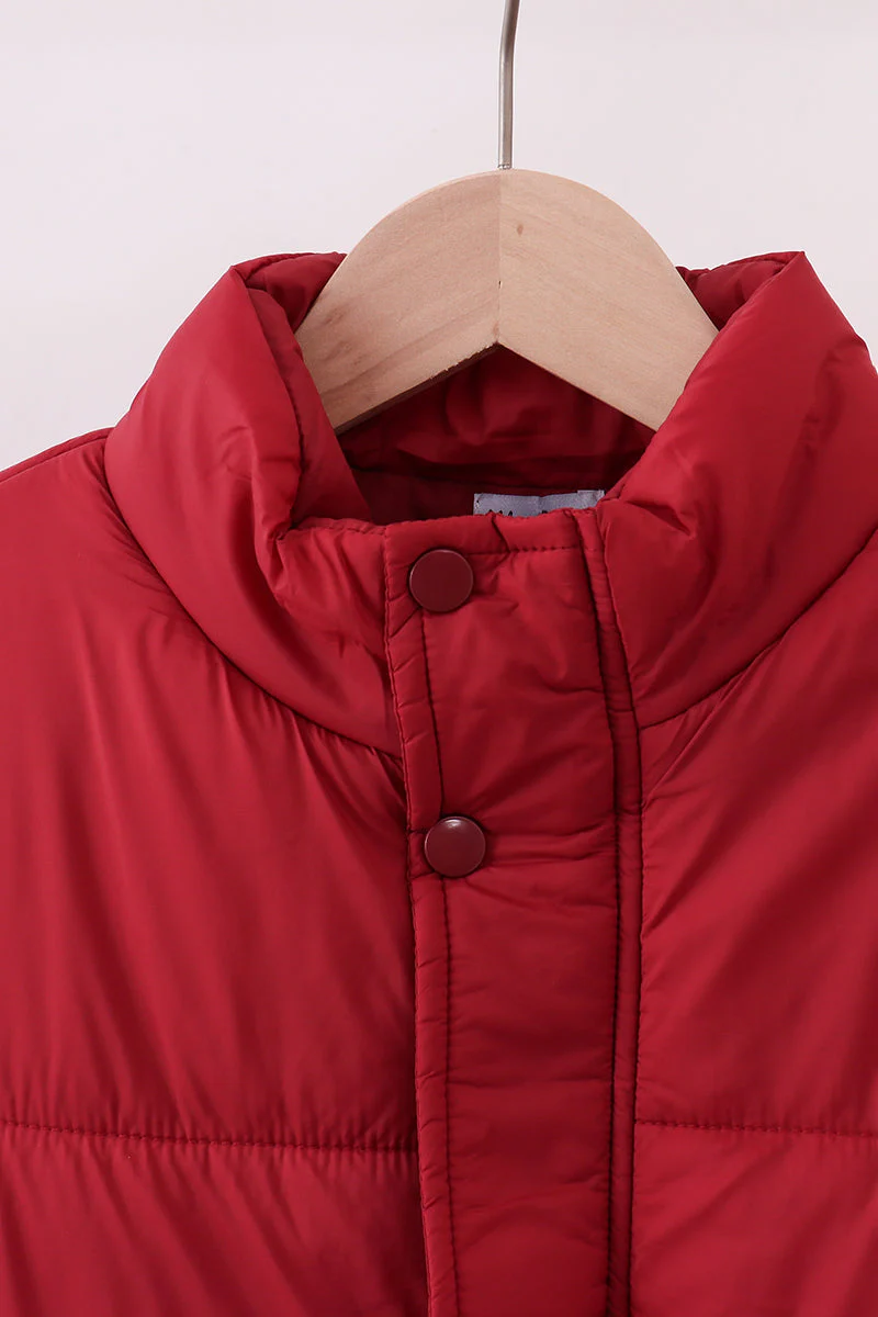 Maroon mom&me puffer vest - Image 10