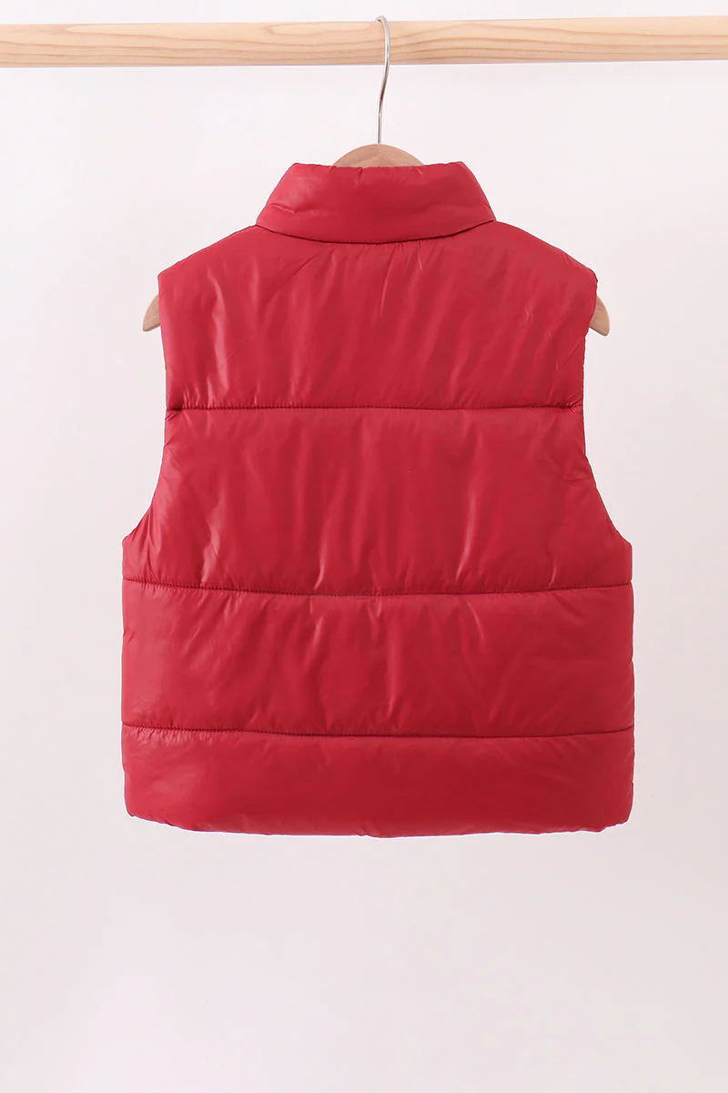 Maroon mom&me puffer vest - Image 7