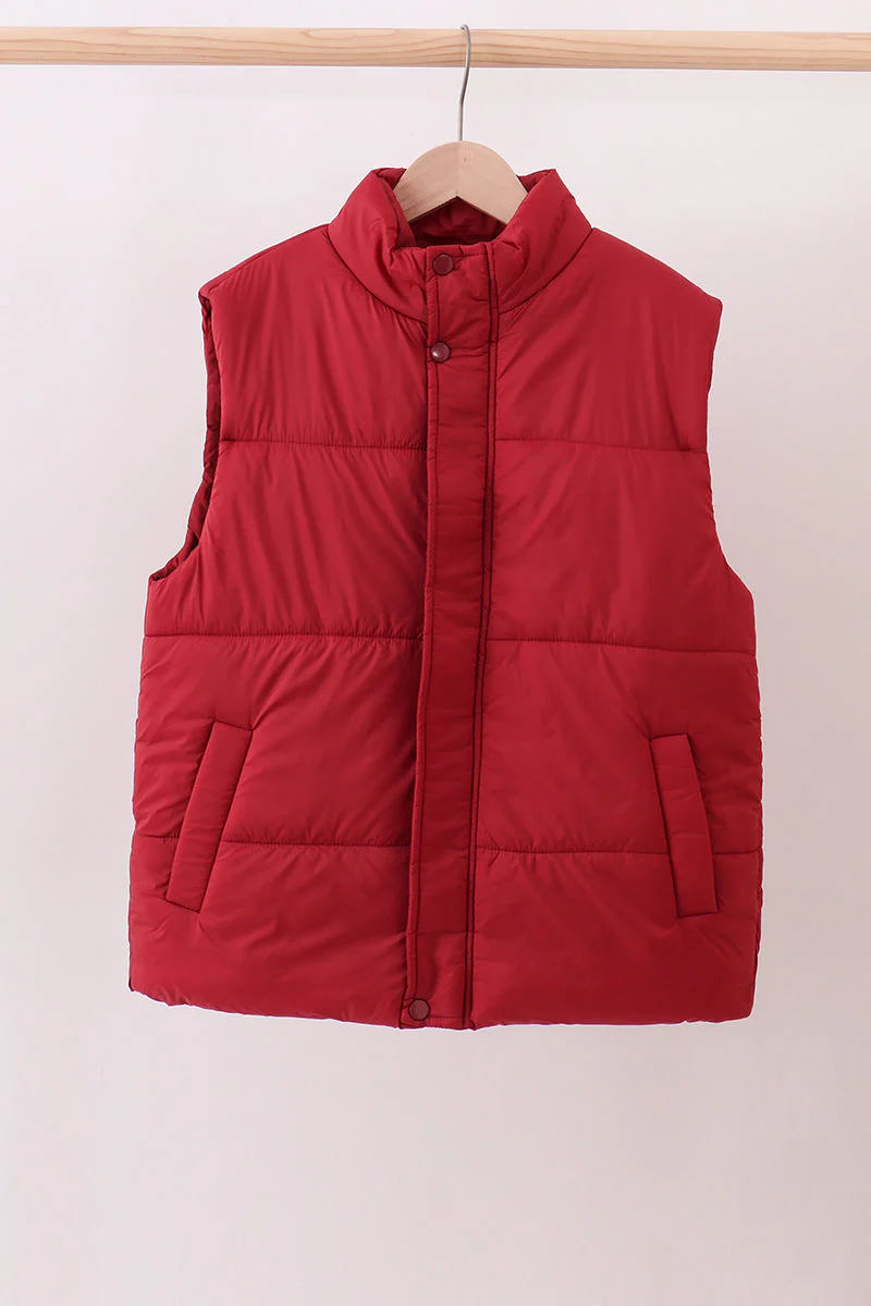 Maroon mom&me puffer vest - Image 8