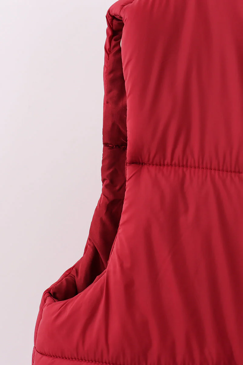 Maroon mom&me puffer vest - Image 9