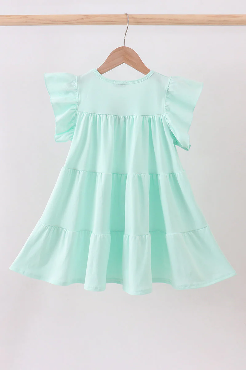 Mint clover sequin ruffle tiered dress - Image 5