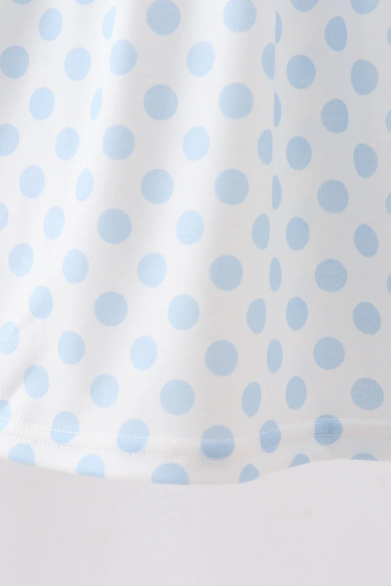 Mint Crayon Applique Dot Dress - Image 4