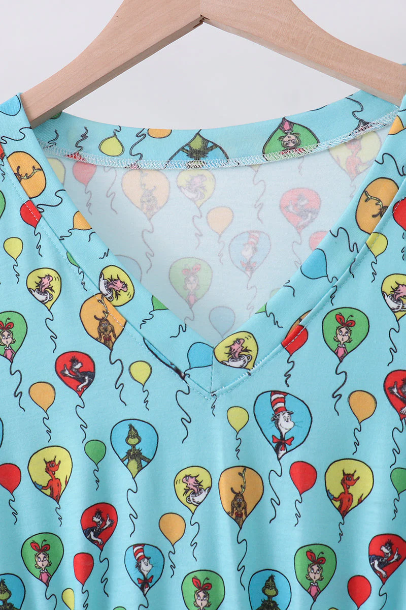 Mint Dr. Seuss print women dress - Image 2