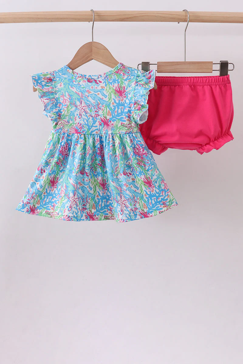 Mint island bloom ruffle bloomer set - Image 5