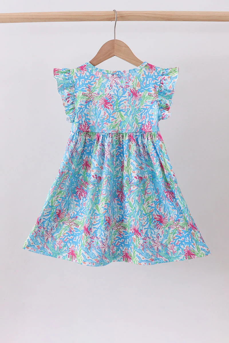Mint island bloom ruffle dress - Image 4
