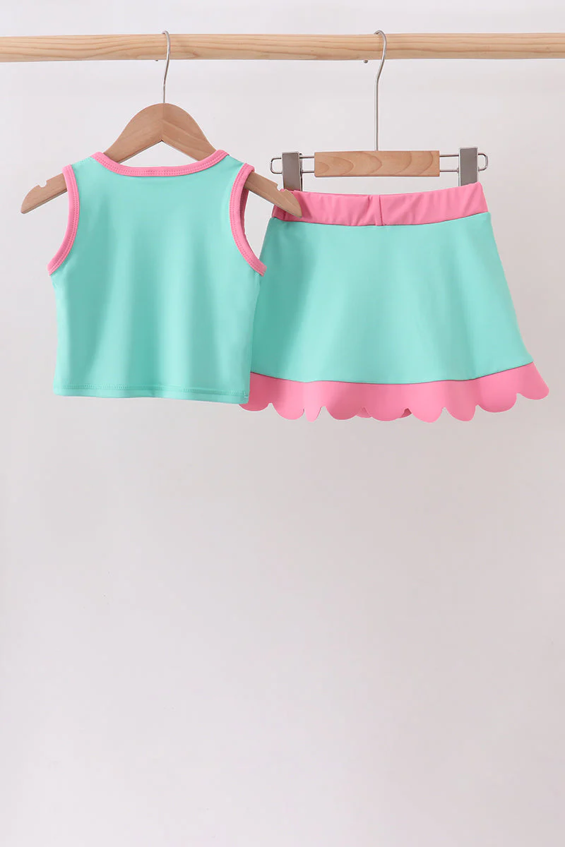 Mint Performance Scalloped Skorts Set - Image 3