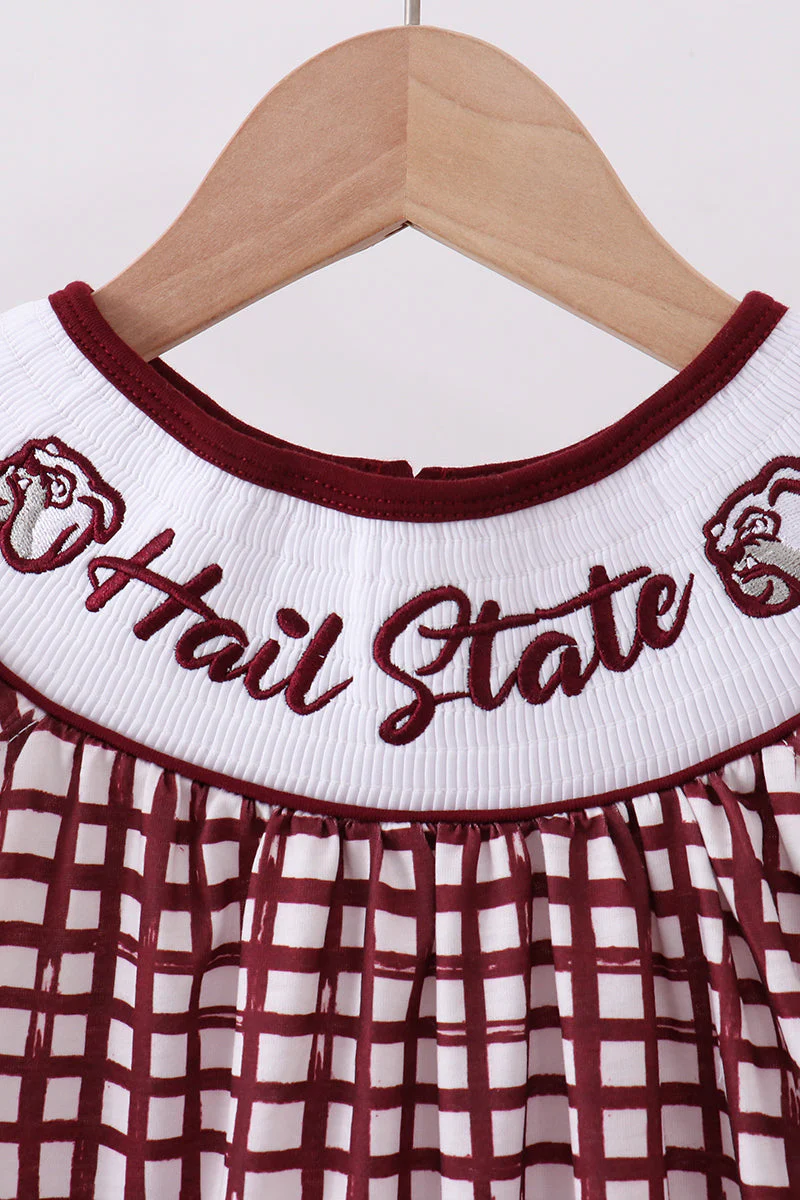 Mississippi Hail State smocked gingham dress - Image 2
