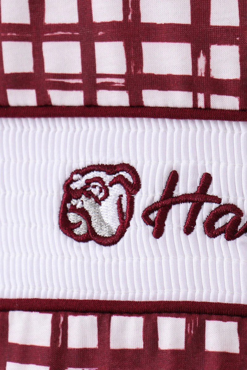 Mississippi Hail State smocked ruffle gingham shorts set - Image 3