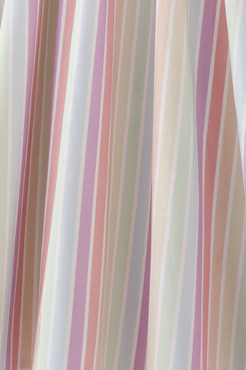 Multicolored stripe women dress - Image 3