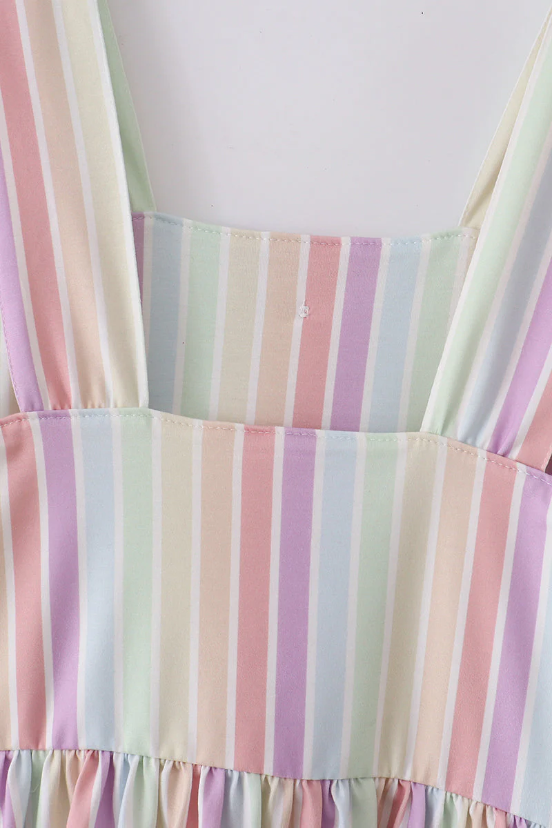 Multicolored stripe women dress - Image 6