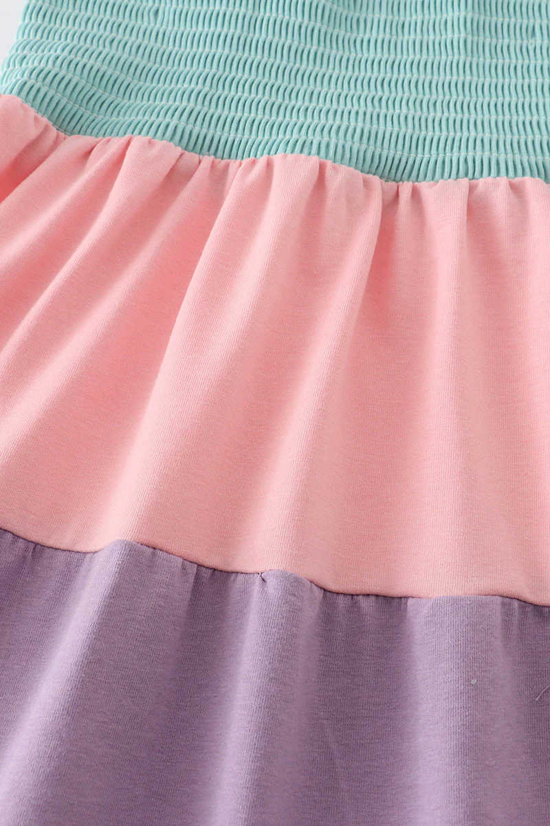 Multicolored tiered smocked mom&me dress - Image 6