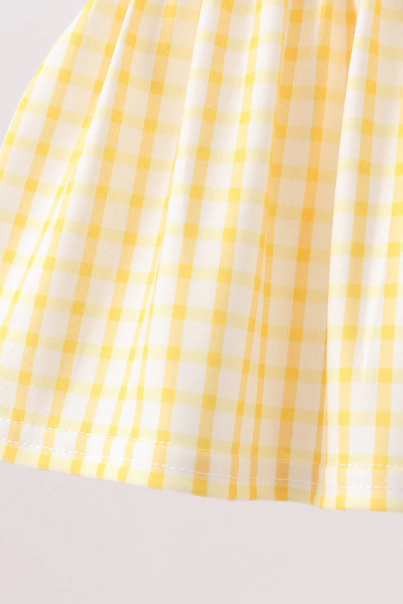 Mustard Honey Bear Embroidered Bloomer set - Image 4