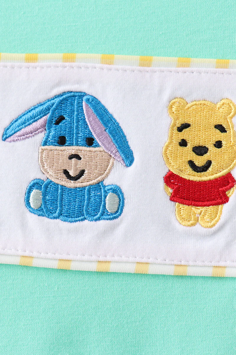 Mustard Honey Bear Embroidered Short Set - Image 2